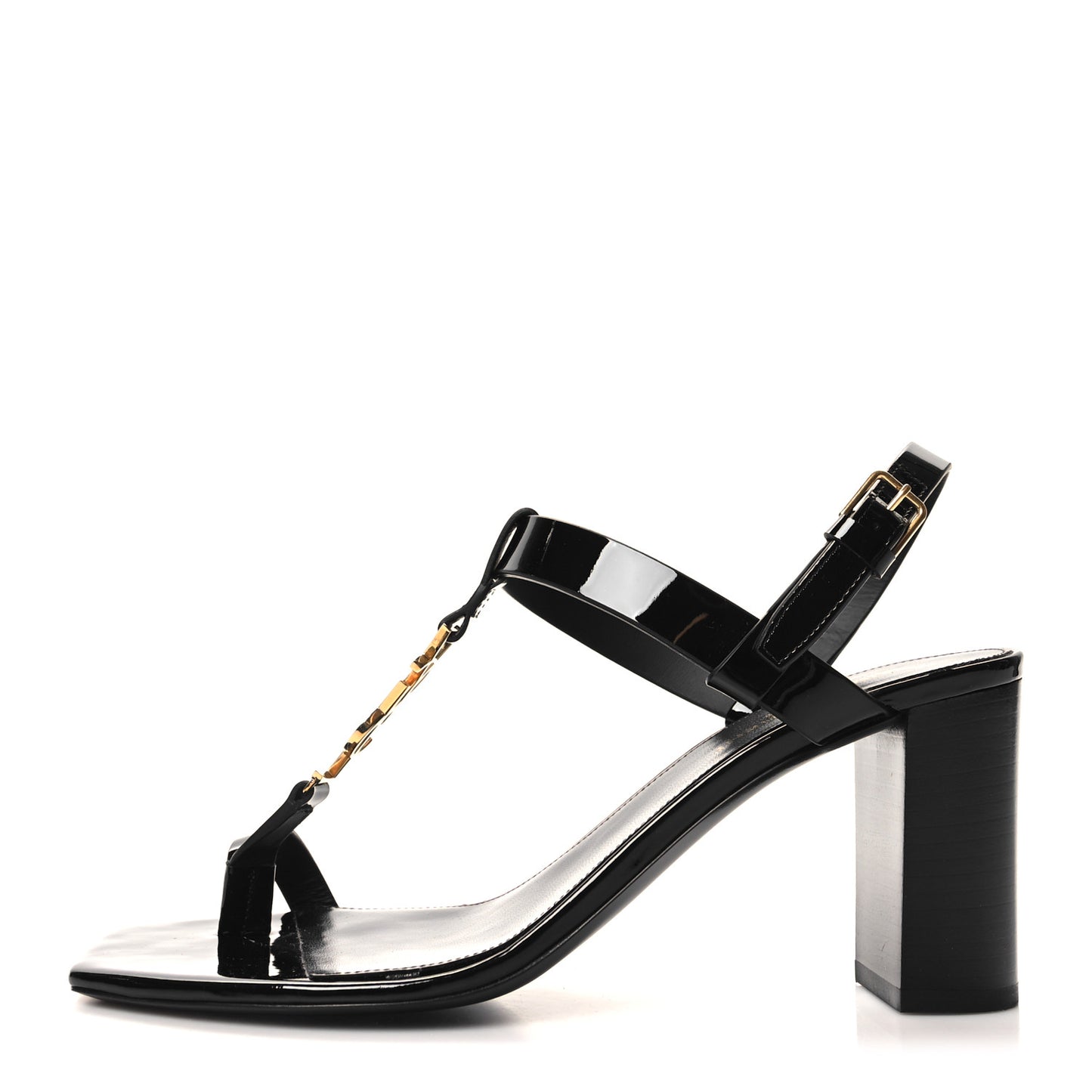 Calfskin Cassandra 75 Sandals 38.5 Black