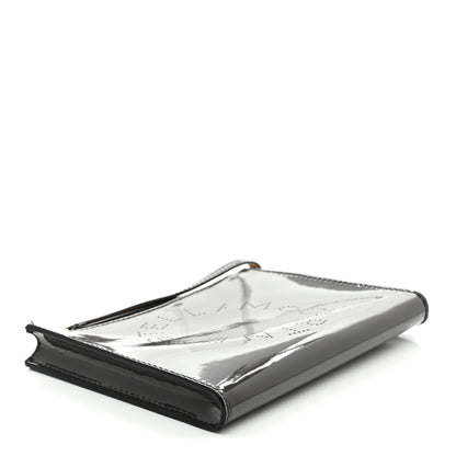 Stella McCartney Patent Faux Leather Perforated Logo Pouch Caviar 4 of 8