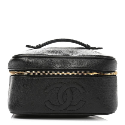 Chanel Caviar Vanity Cosmetic Case Black 1 of 10