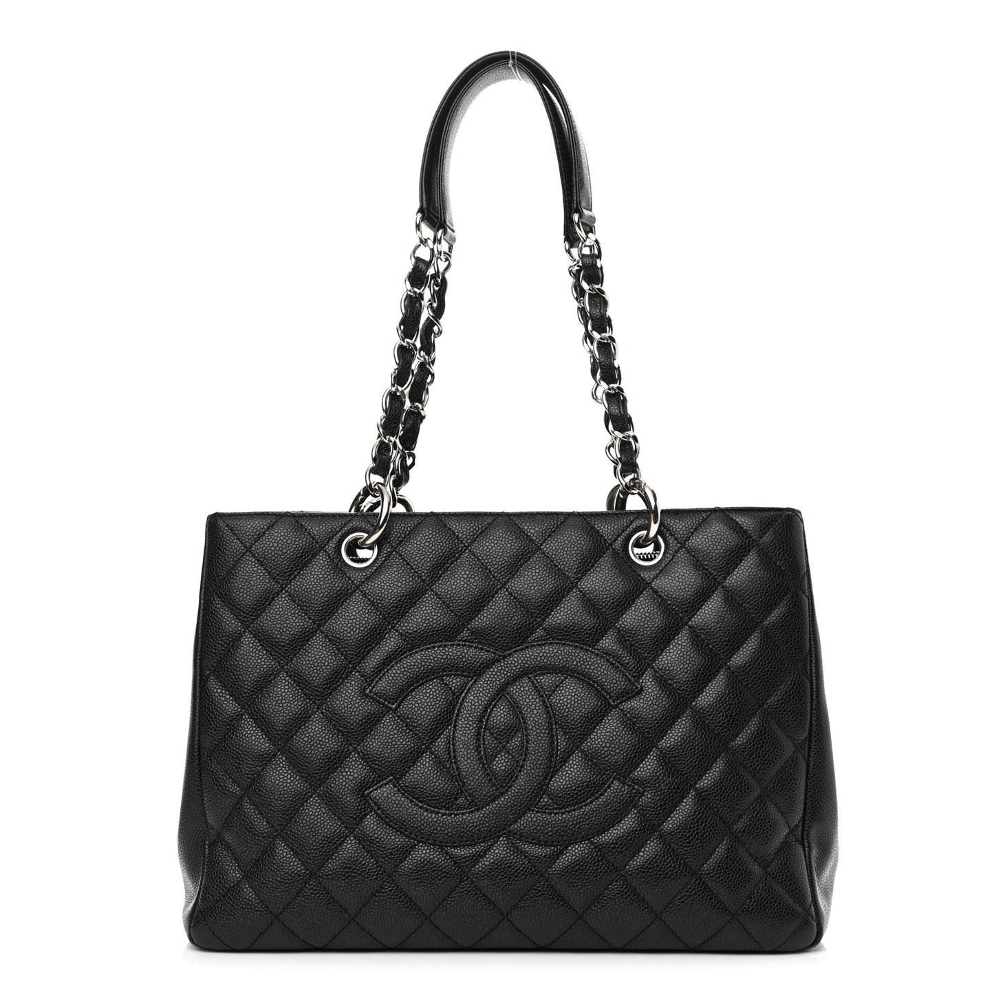 Caviar Quilted Grand Shopping Tote GST Black