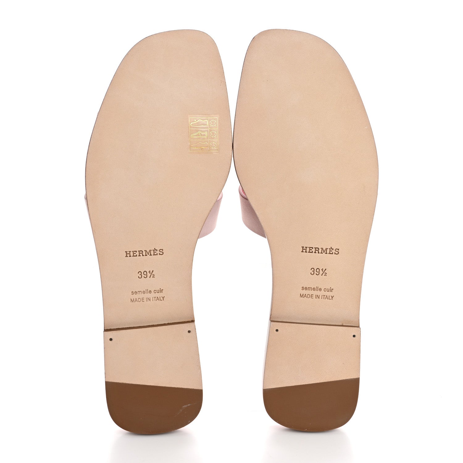 Hermes Suede Goatskin Oran Sandals 39.5 Rose Porcelaine 6 of 10