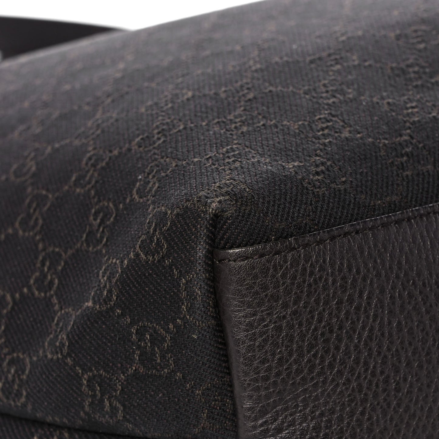 Nylon Monogram Large Tote Dark Brown