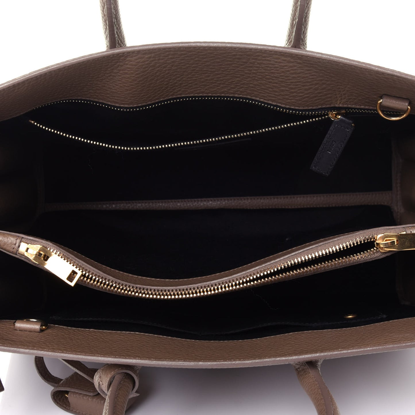 Grained Calfskin Small Sac De Jour Taupe