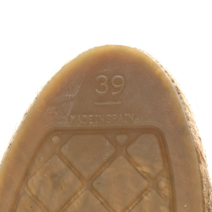 Chanel Lambskin CC Espadrilles 39 Beige Black 7 of 11