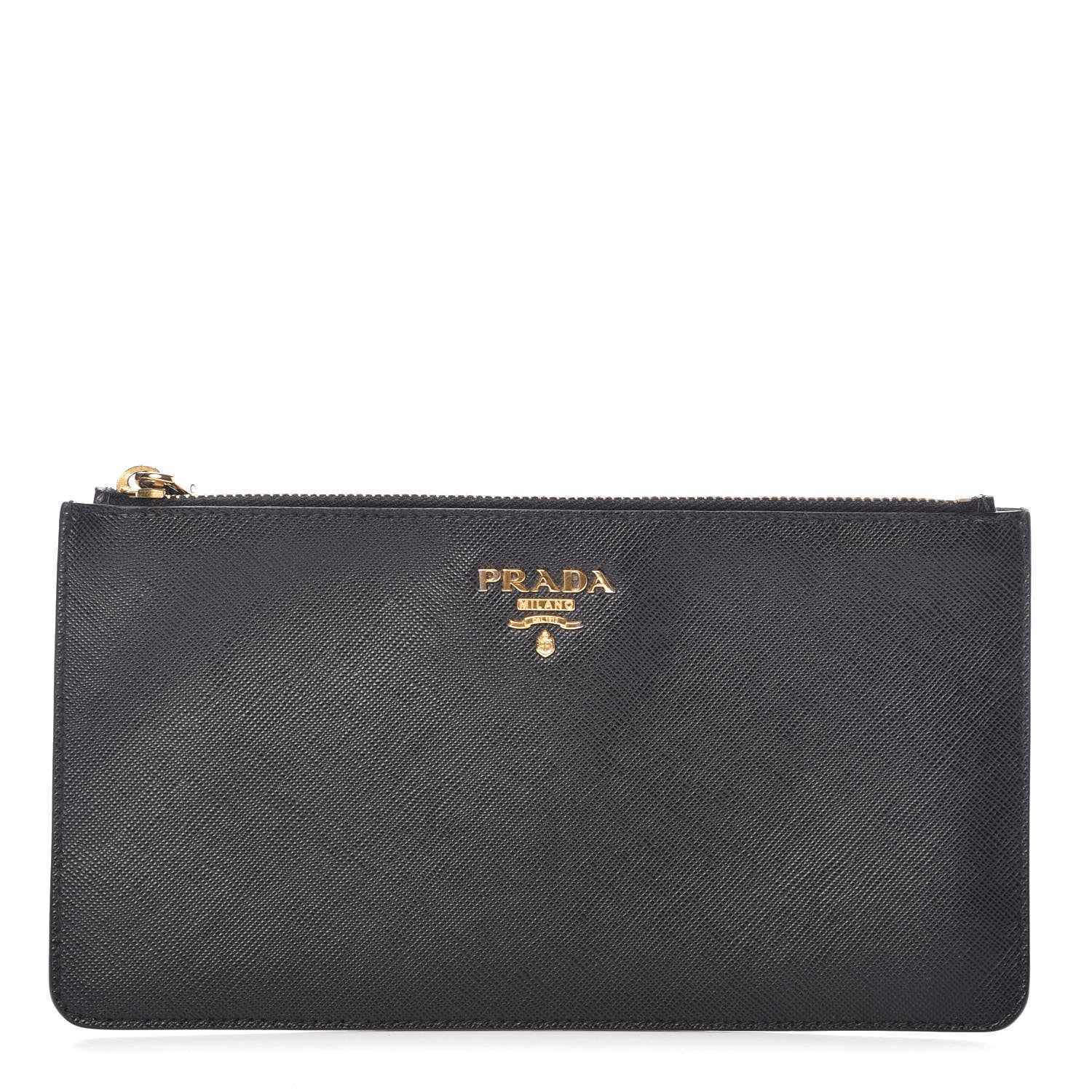 Prada Saffiano Zip Pouch Black 1 of 7