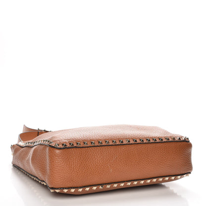 Valentino Garavani Pebbled Calfskin Large Rockstud Flip-Lock Messenger Bag Light Cuir 4 of 11