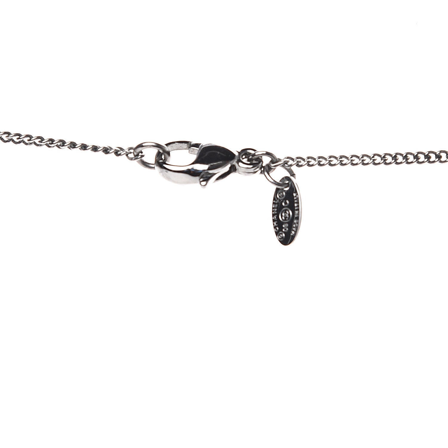 Chanel Crystal CC Crown Wing Pendant Necklace Black 4 of 4