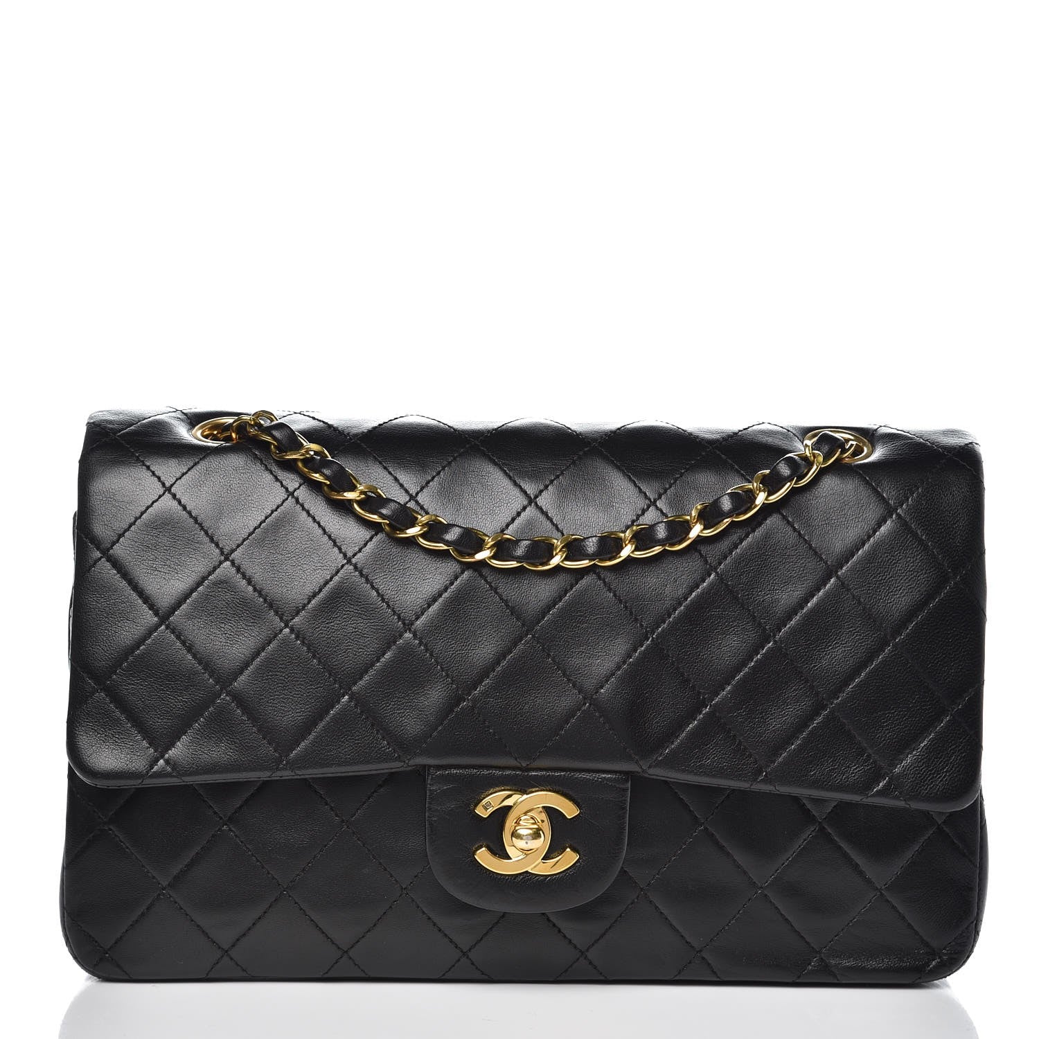 Chanel Lambskin Quilted Medium Double Flap Black 1 of 13
