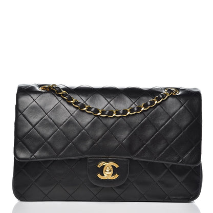 Chanel Lambskin Quilted Medium Double Flap Black 1 of 13