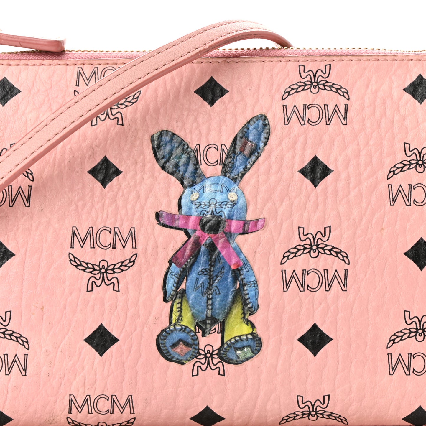 Visetos Rabbit Crossbody Pouch Soft Pink