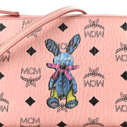 MCM Visetos Rabbit Crossbody Pouch Soft Pink 8 of 12