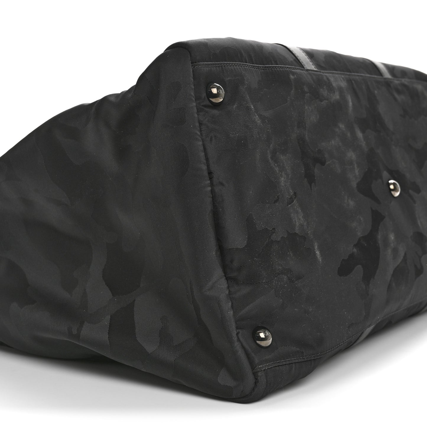 Nylon Camouflage Travel Duffle Black