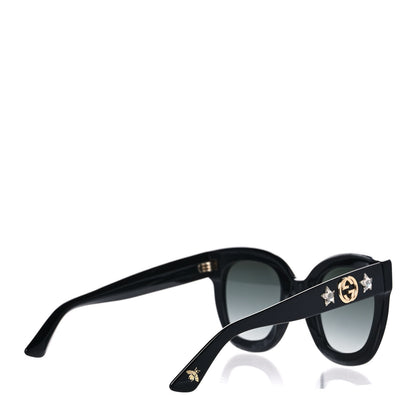 Gucci Round Frame Star Sunglasses GG0208S Black 4 of 9