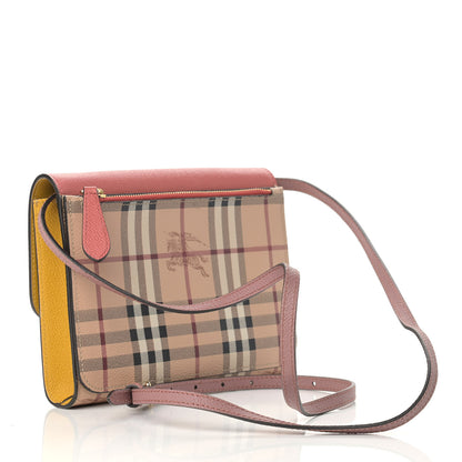 Burberry Derby Calfskin Haymarket Check Small Loxley Crossbody Cinnamon Red Multicolor 3 of 10