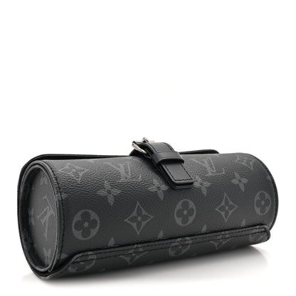Louis Vuitton Monogram Eclipse 3 Watch Travel Case 4 of 9