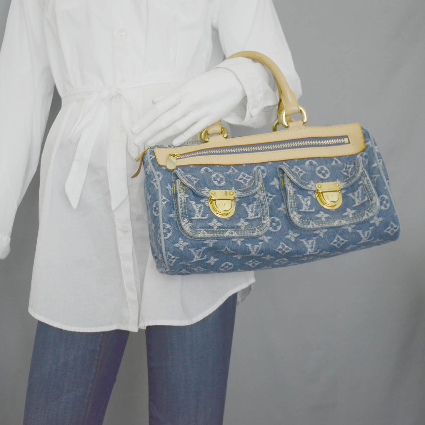 Monogram Denim Neo Speedy Blue