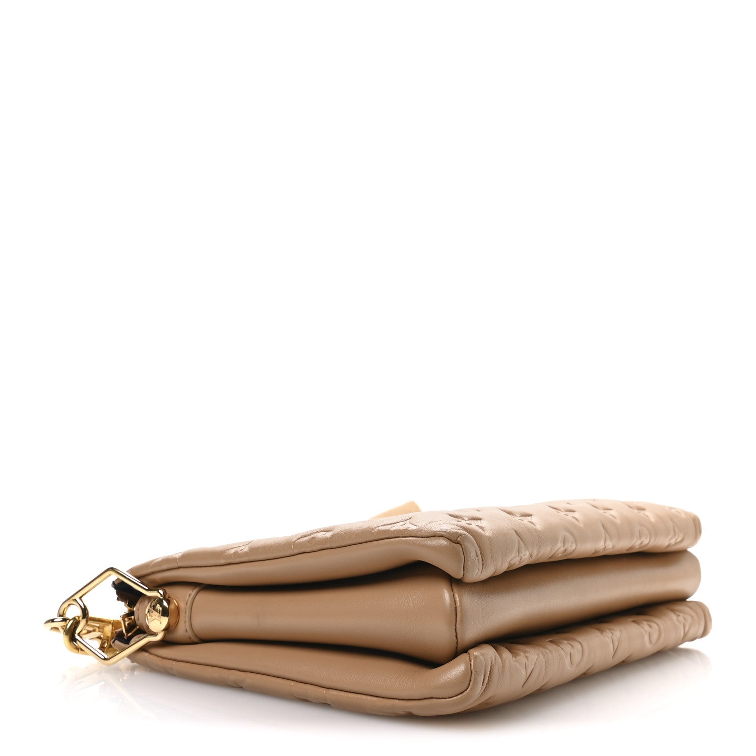 Louis Vuitton Lambskin Embossed Monogram Coussin PM Camel 3 of 8