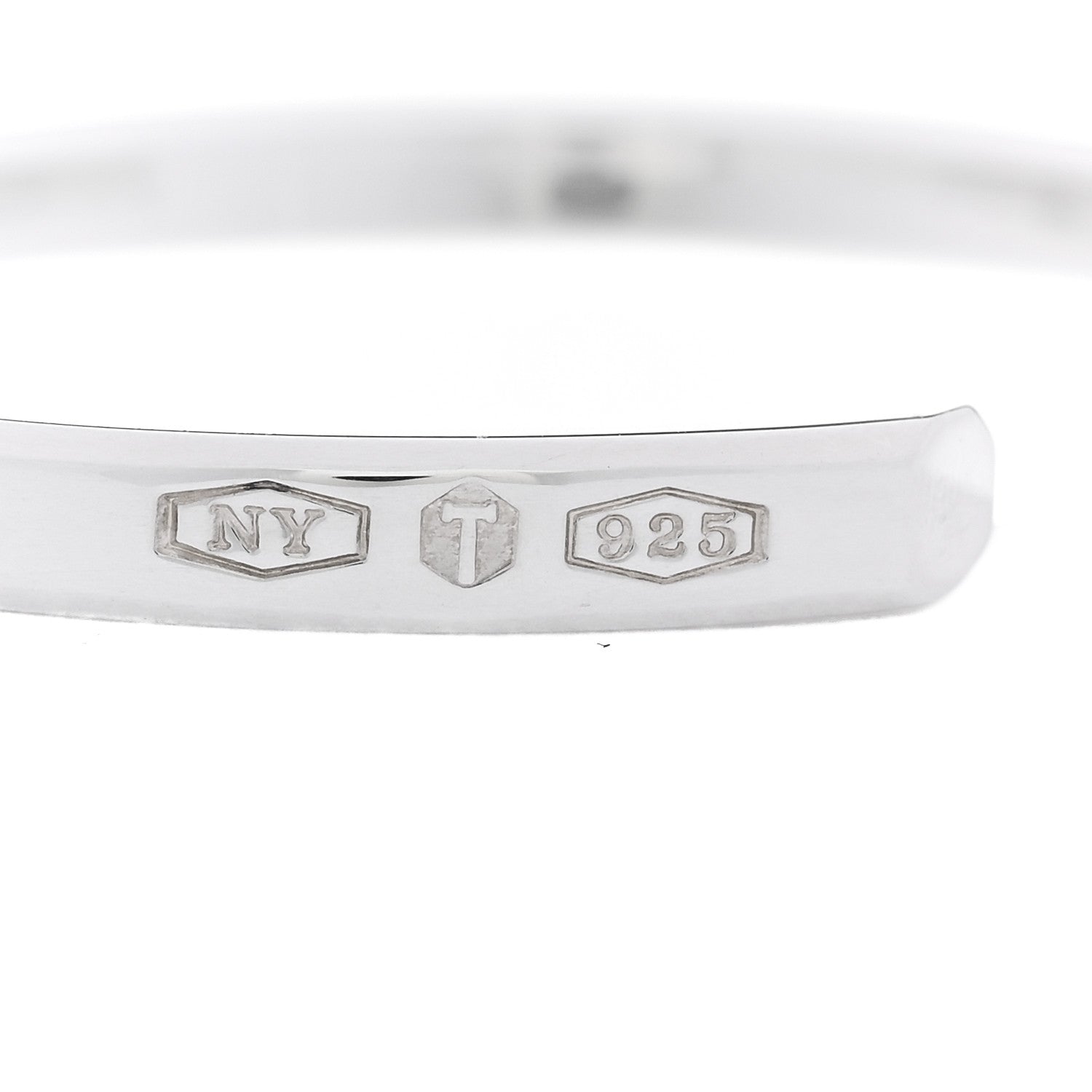 Tiffany Sterling Silver Narrow Makers Cuff Bracelet 5 of 6