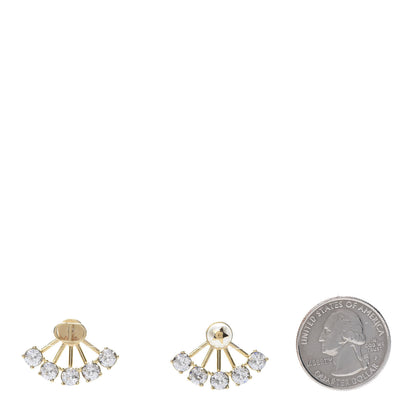Christian Dior Crystal Pearl Petite CD Earrings Gold 2 of 5