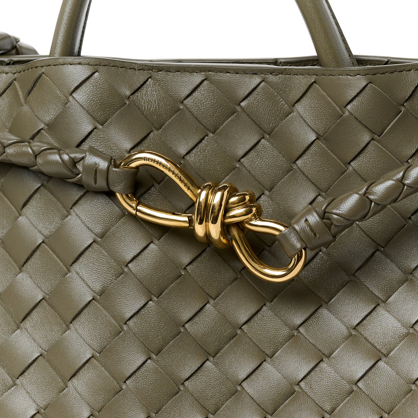 Nappa Intrecciato Medium Andiamo Shoulder Bag Cypress