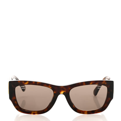 Chanel Acetate Rectangle Sunglasses 5507-A Tortoise 2 of 8