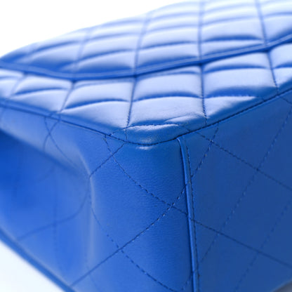 Chanel Lambskin Quilted Maxi Double Flap Blue 9 of 15