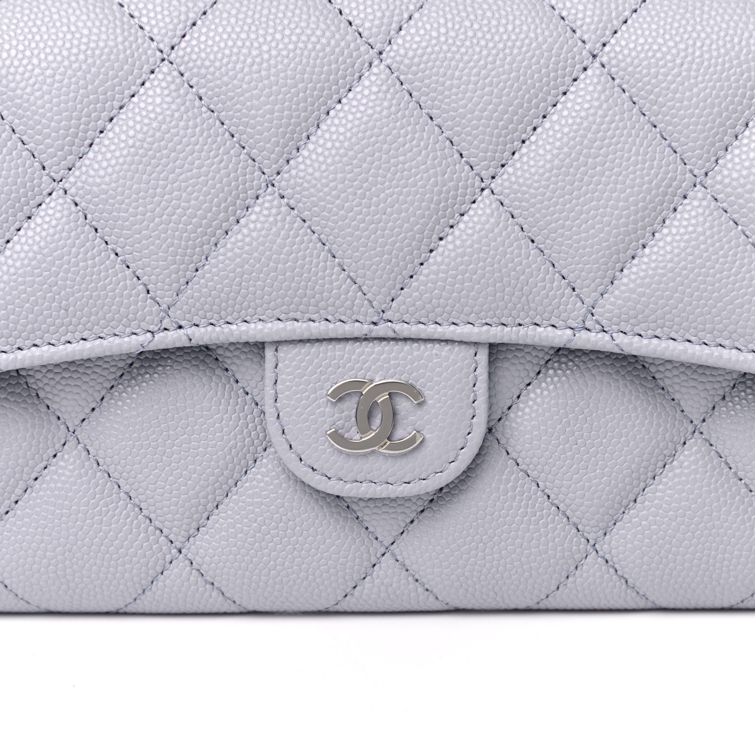 Chanel Caviar Quilted Large Flap Wallet Light Purple 8 of 9