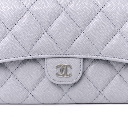 Chanel Caviar Quilted Large Flap Wallet Light Purple 8 of 9