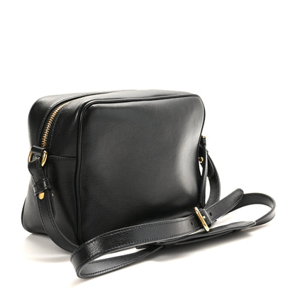 Prada Glace Calfskin Embossed Logo Crossbody Black 3 of 8
