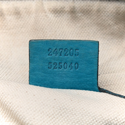 Gucci Calfskin Vintage Web Medium Boston Teal 7 of 13