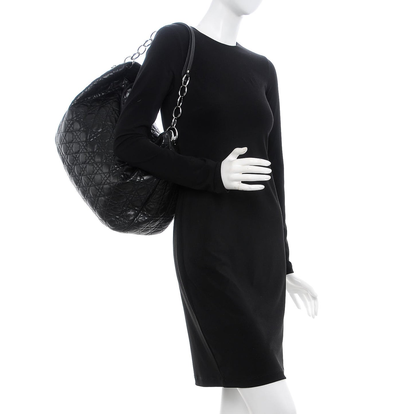 Lambskin Cannage XXL Dior Soft Hobo Black