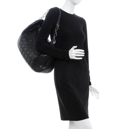 Christian Dior Lambskin Cannage XXL Dior Soft Hobo Black 2 of 7