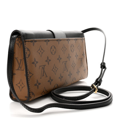 Louis Vuitton Calfskin Reverse Monogram Column Clutch 3 of 9