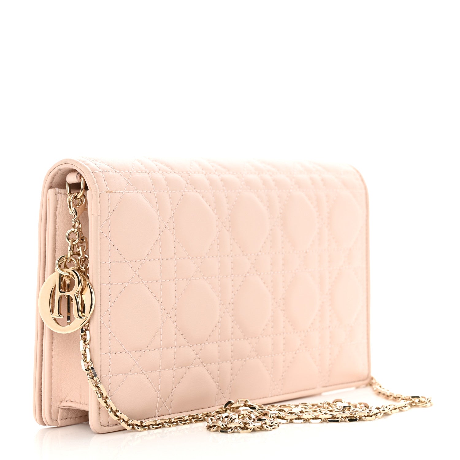 Christian Dior Lambskin Cannage Lady Dior Pouch Beige 4 of 16