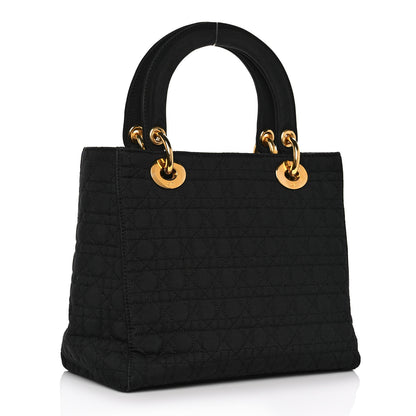 Christian Dior Nylon Cannage Medium Lady Dior Black 3 of 12