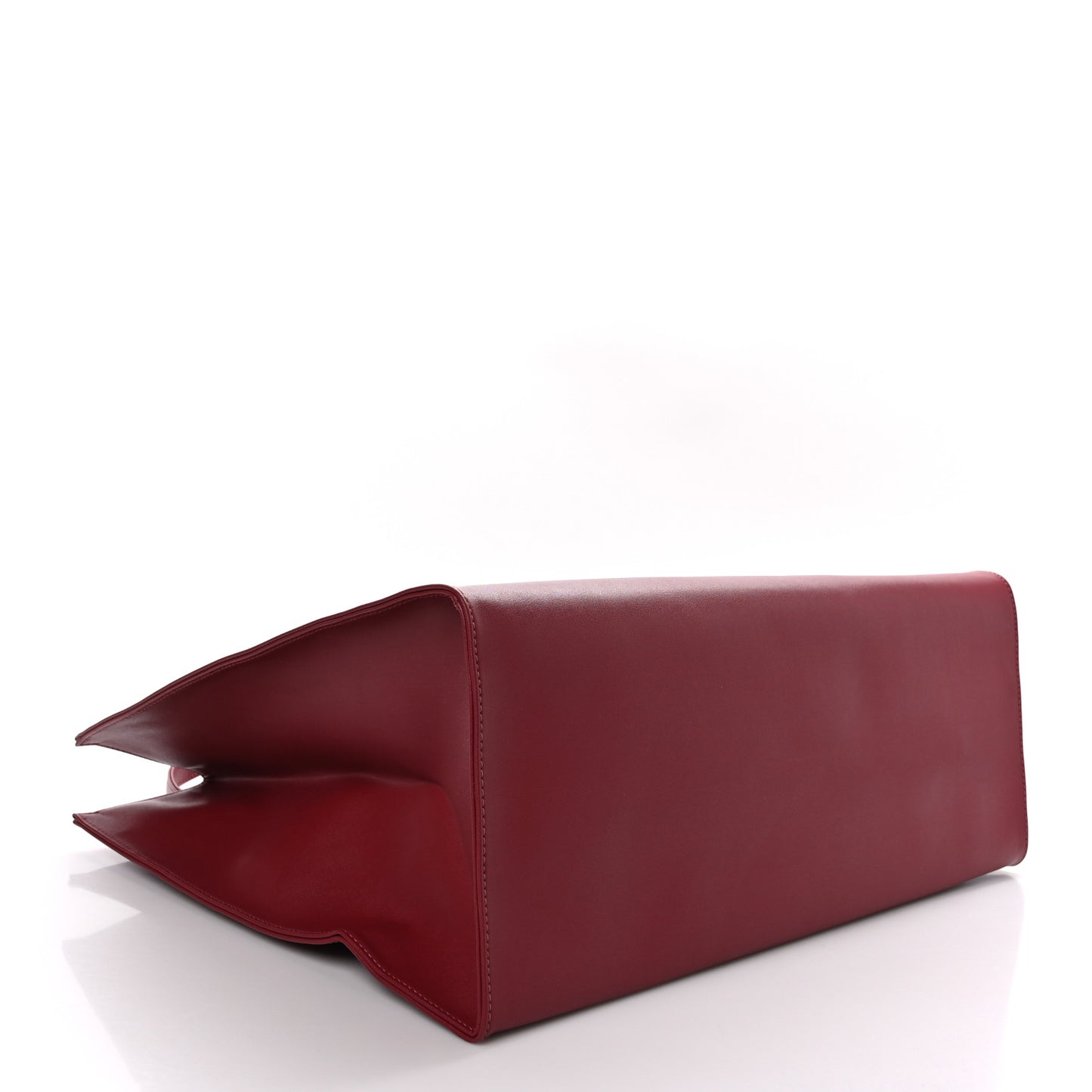 Vegan Leather Large Shopping Bag Oxblood