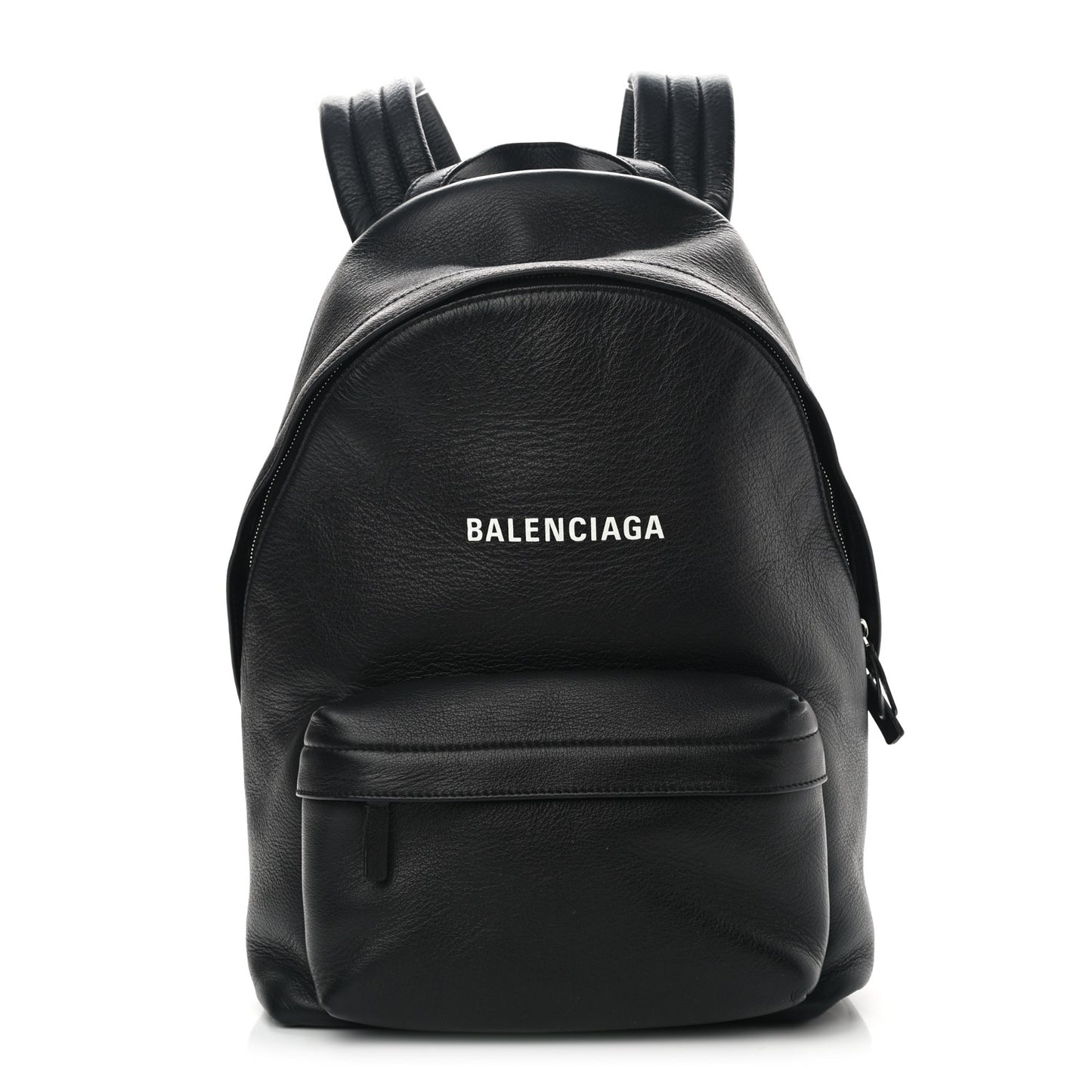 Smooth Calfskin Logo Small Everyday Backpack Black White
