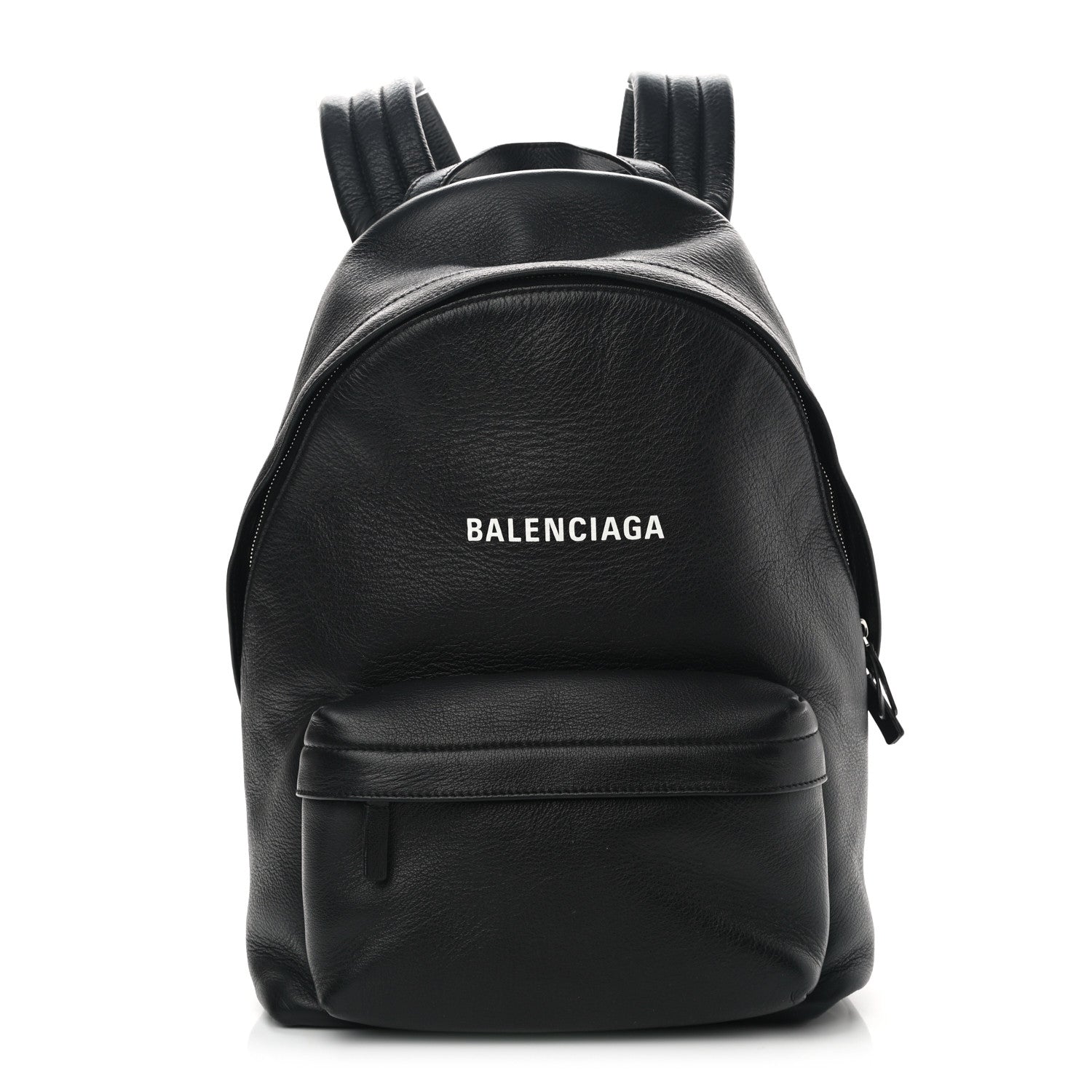 Balenciaga Smooth Calfskin Logo Small Everyday Backpack Black White 1 of 10
