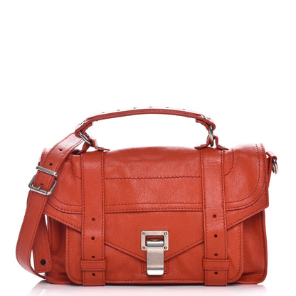 Proenza Schouler Lambskin Tiny PS1 Satchel Orange 1 of 11