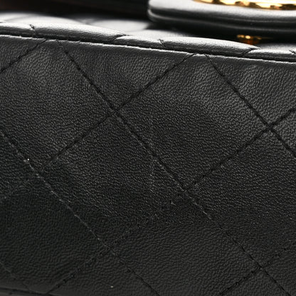 Chanel Lambskin Quilted Medium Double Flap Black 15 of 16
