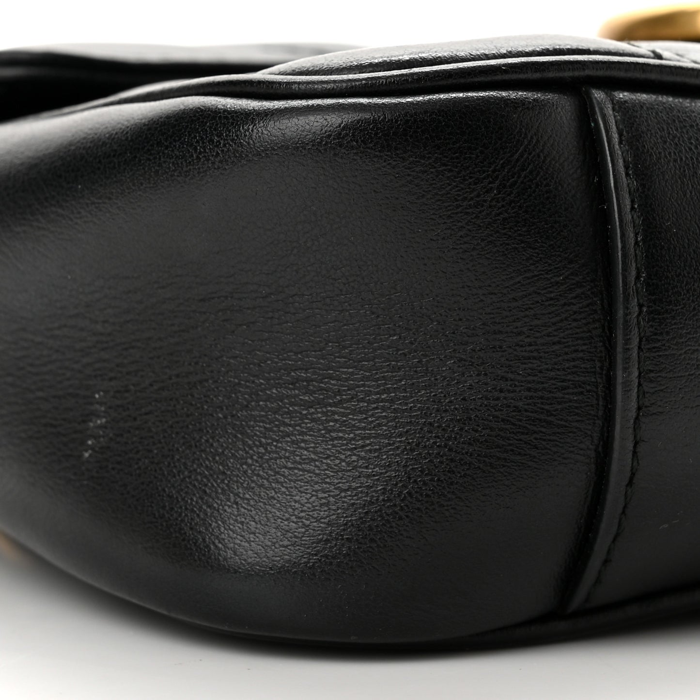 Calfskin Matelasse Mini GG Marmont Shoulder Bag Black