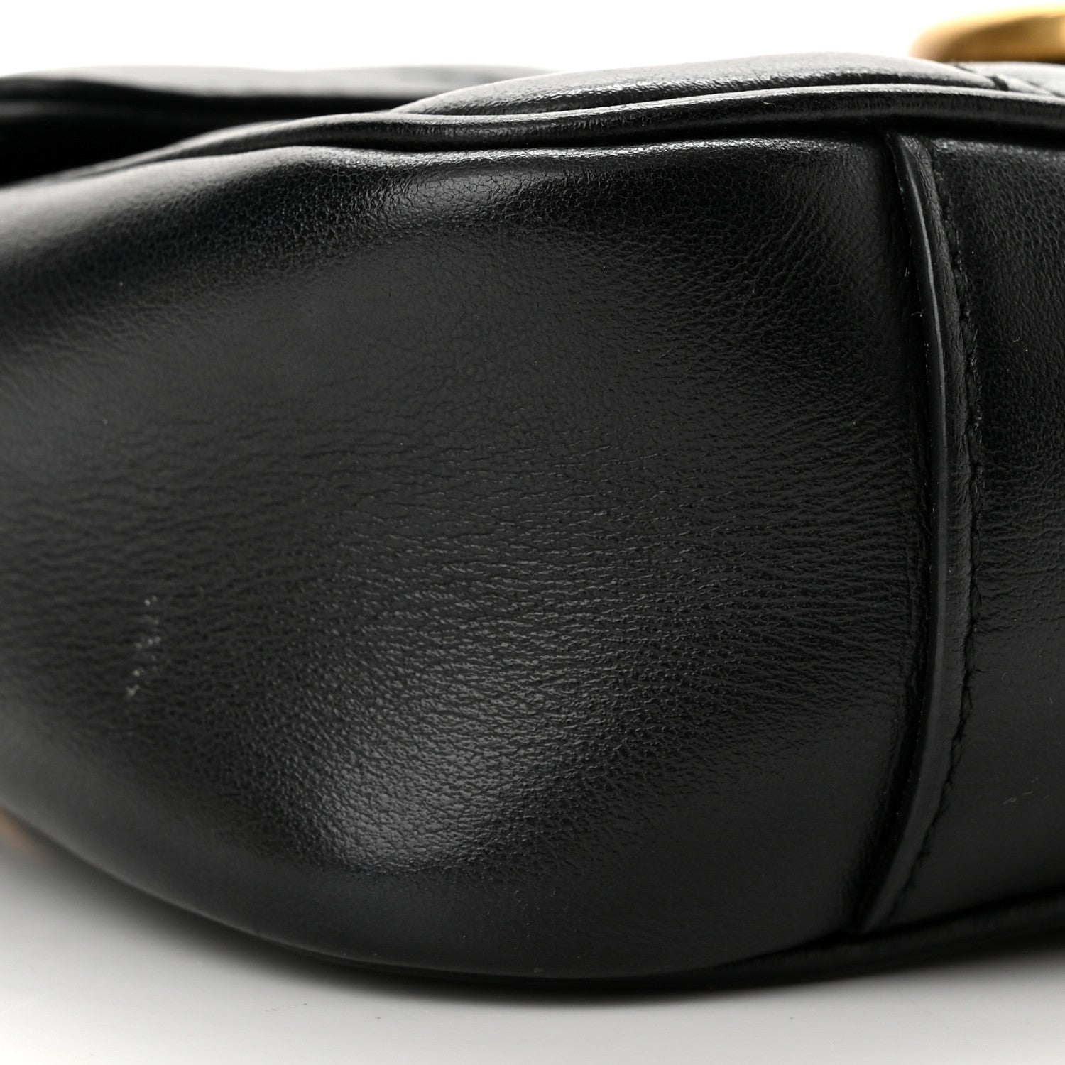 Gucci Calfskin Matelasse Mini GG Marmont Shoulder Bag Black 9 of 10