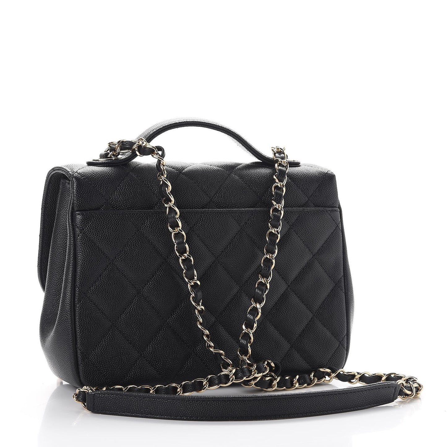 Caviar Quilted Medium Business Affinity Flap Black