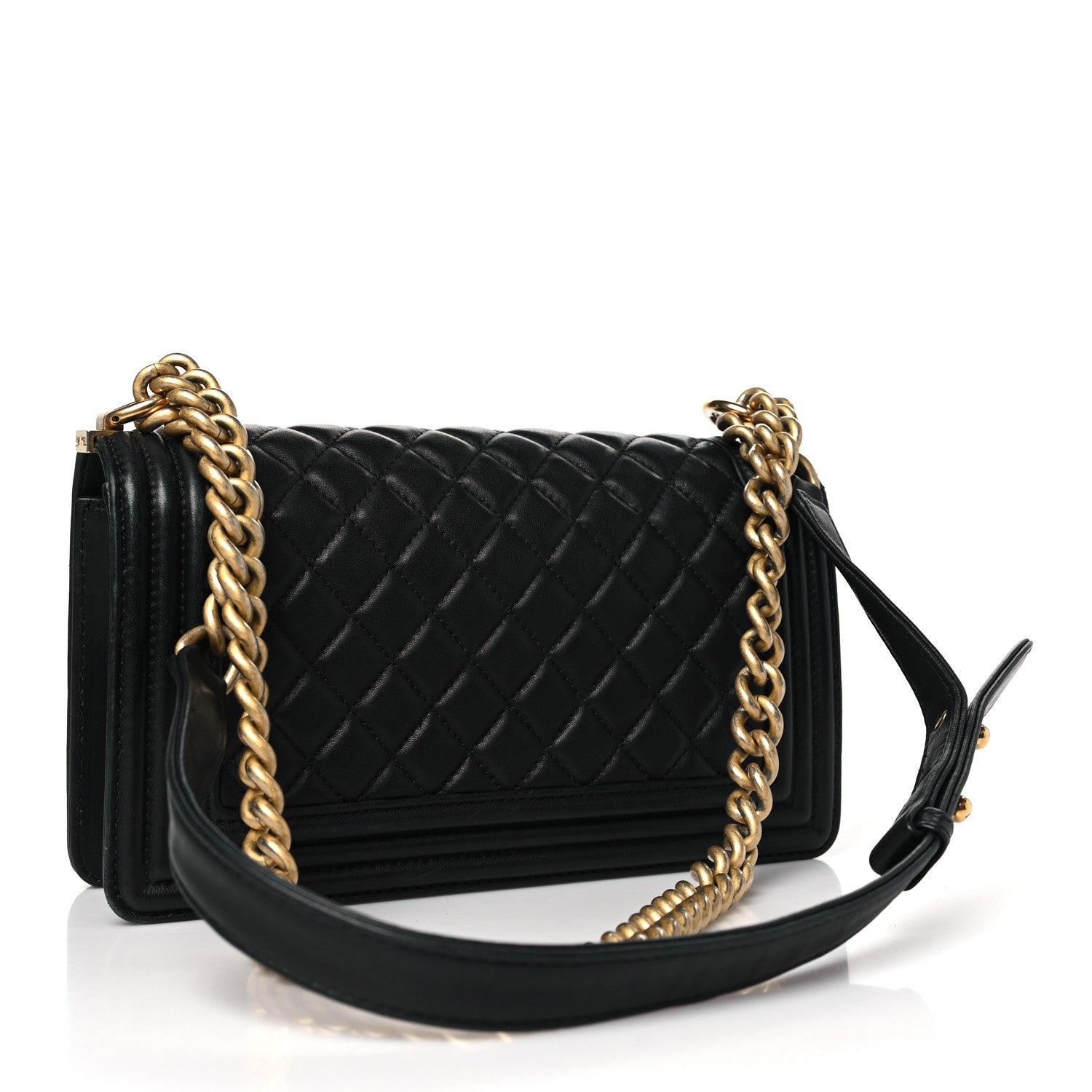 Chanel Lambskin Quilted Medium Boy Flap Black 3 of 10
