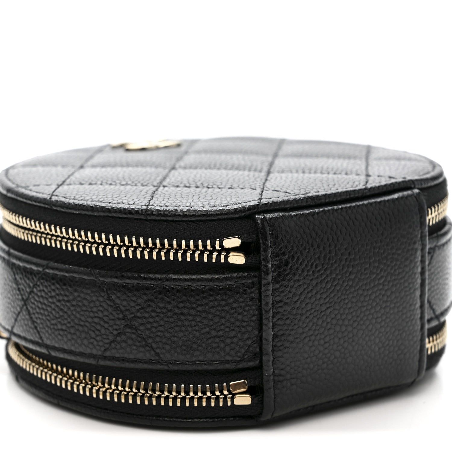 Chanel Caviar Quilted Round Handle With Care Vanity With Chain Black 10 of 12