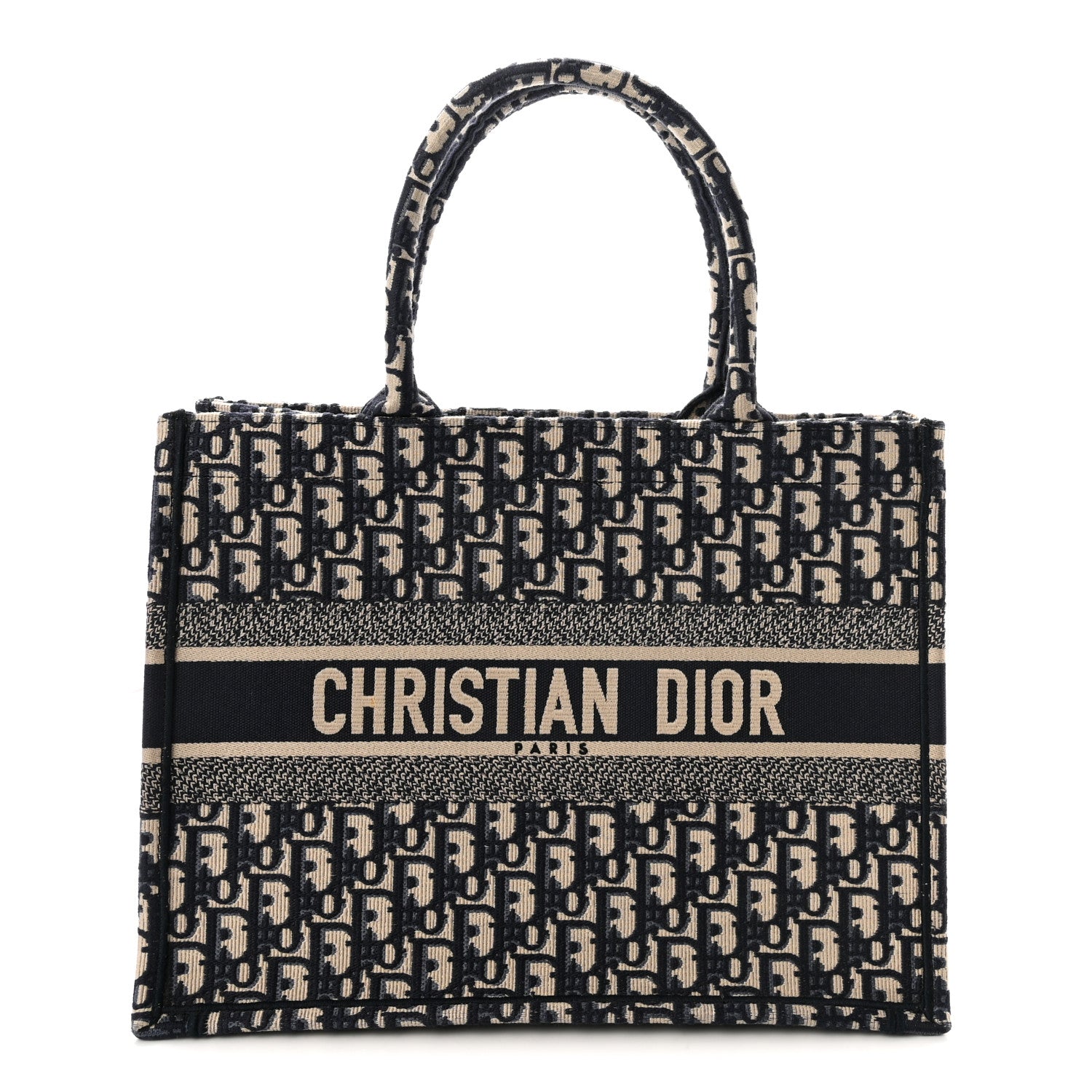 Christian Dior Oblique Medium Book Tote Blue Multicolor 1 of 10