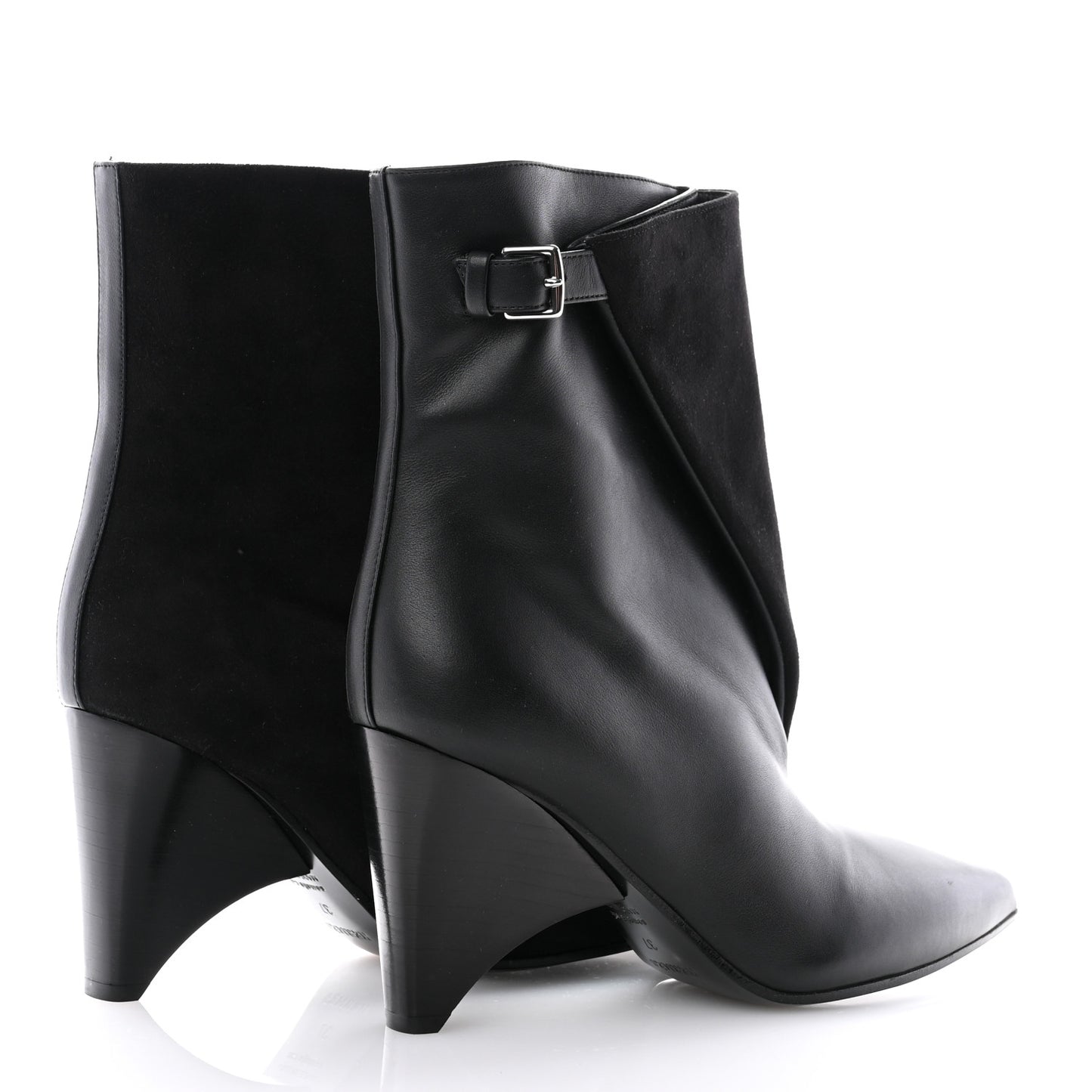 Suede Goatskin Calfskin Hanae 85 Ankle Boots 37 Black