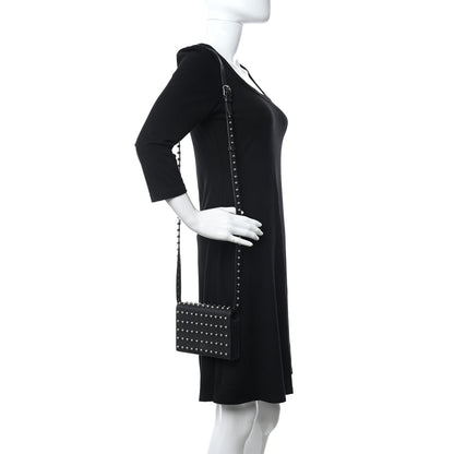 Alexander Wang Calfskin Studded Prisma Double Biker Crossbody Bag Black 2 of 10