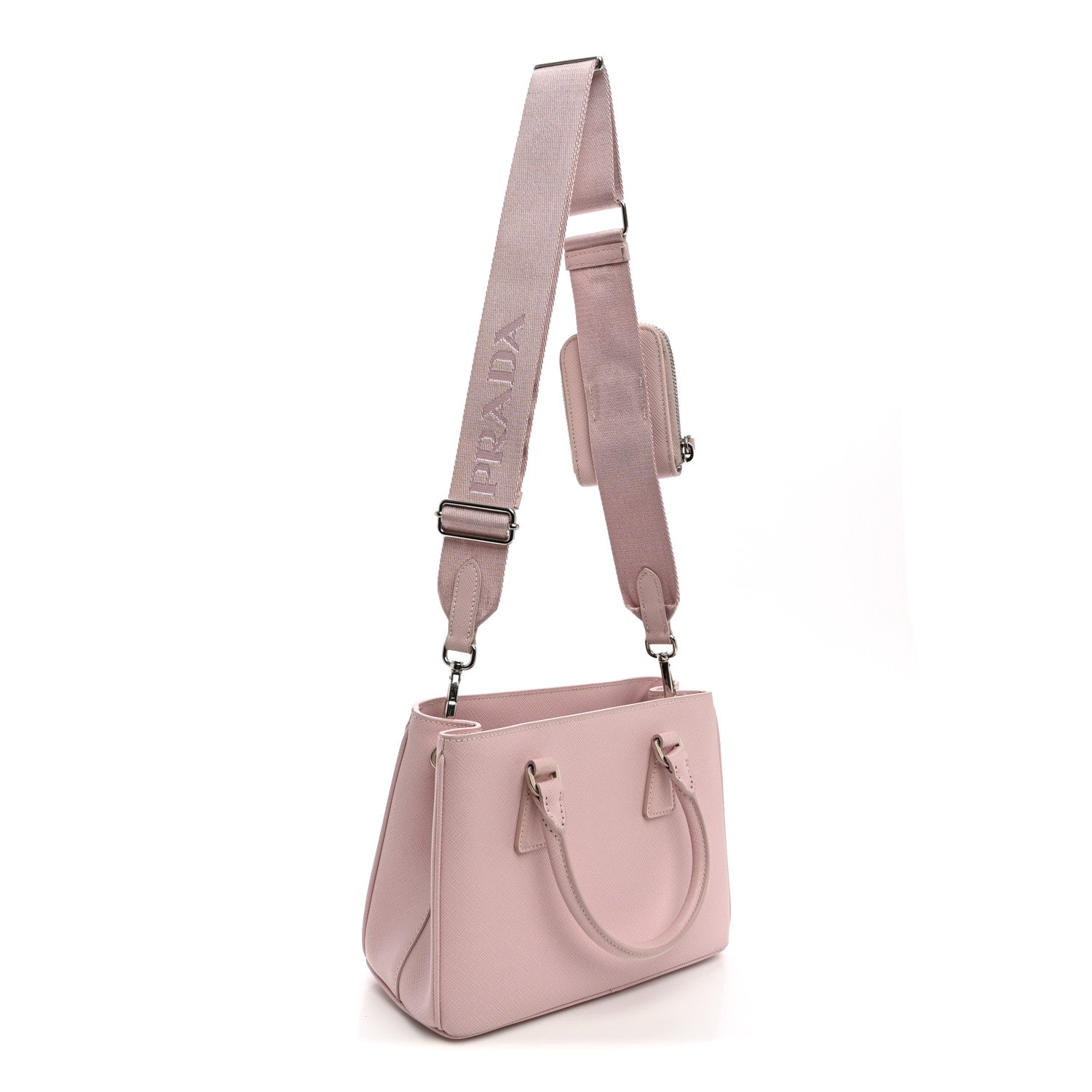 Prada Saffiano Lux Micro Galleria Shoulder Bag Alabastro 2 of 9