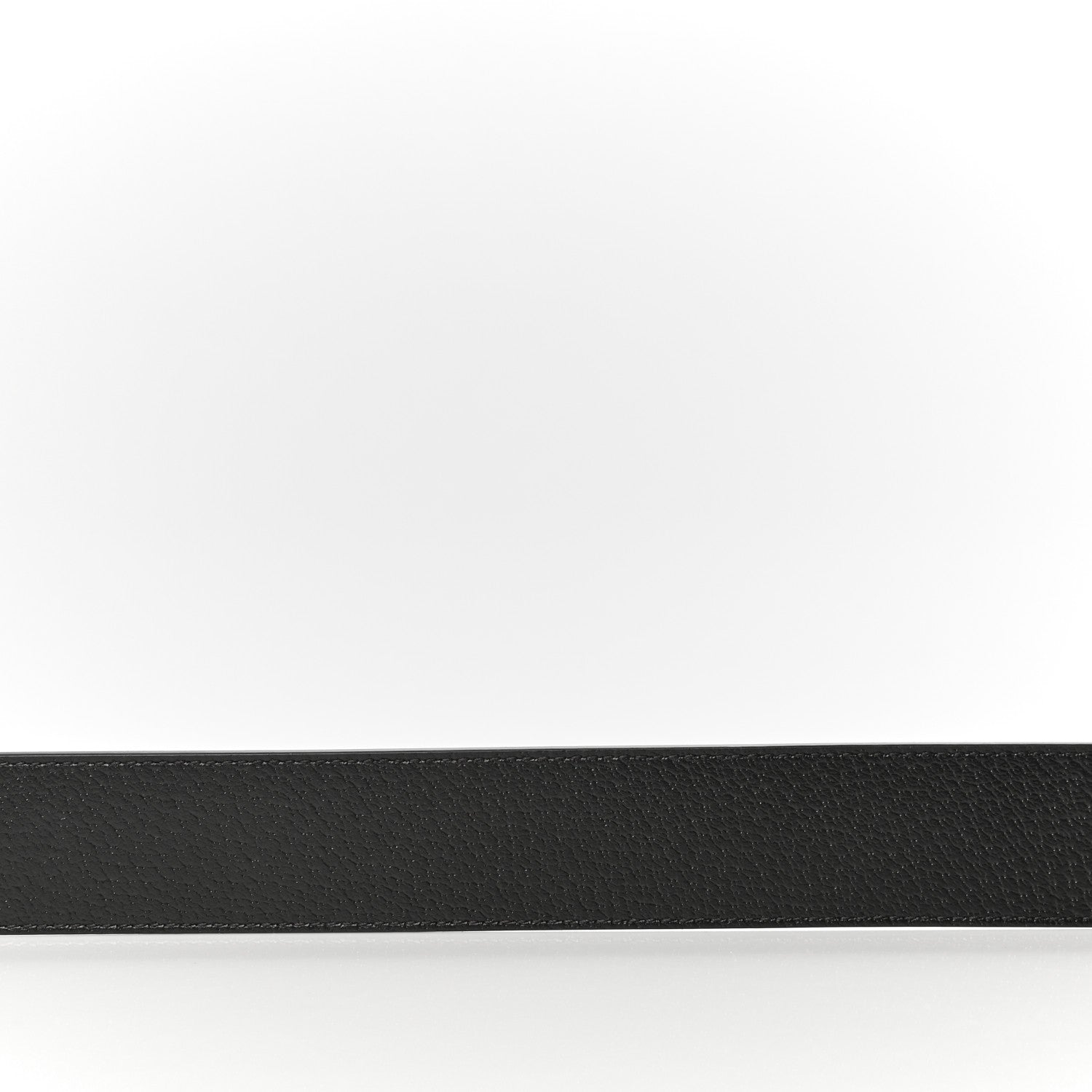 Gucci Textured Dollar Calfskin Nickel Double G 40mm Belt 90 36 Black 7 of 7
